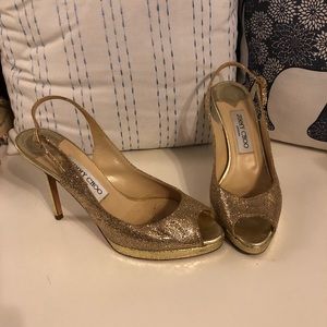 Jimmy Choo Peep Toe Sling Backs